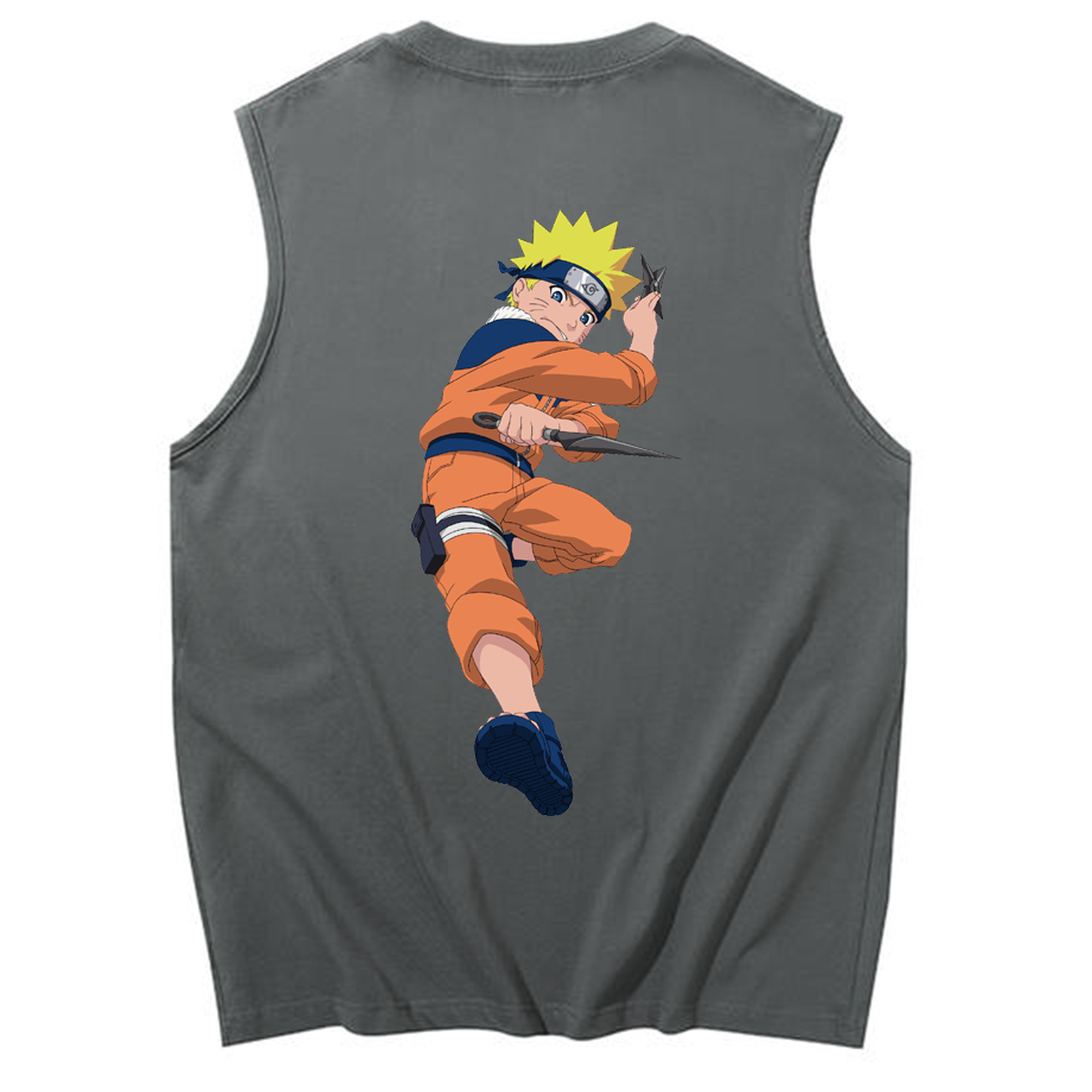 （画像用） NARUTO -ナルト- うずまき ナルト Uzumaki Naruto コットン100％タンクトップ（背面プリント）